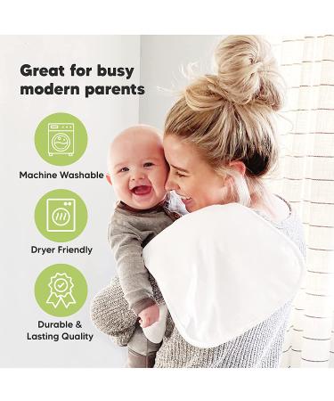 KeaBabies Organic Burp Cloths - Soft White 5 Pack | Baby Essential - Buy Online on GoSupps.com