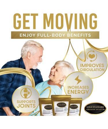 Gold Standard Organic Sulfur Crystals 1lb - 99.9% Pure MSM - 3rd Party Tested - 1 Pound Pack - Buy Online on GoSupps.com