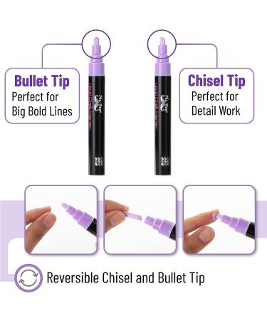 Mr. Pen Chalk Markers - 6 Pack Pastel Colors with 8 Labels | Liquid Chalk Markers for Chalkboard, Glass, Erasable | Chalk Pens & Markers - Buy Online on GoSupps.com