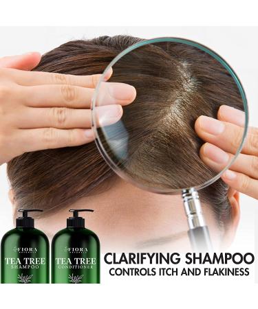 Tea Tree Oil Shampoo and Conditioner Set - Sulfate Free for Dry Itchy Scalp - With Tea Tree, Mint, and Ginger Extract - Paraben Free - Suitable for Men, Women, and Kids - Buy Online on GoSupps.com