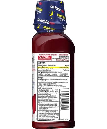 Coricidin HBP Nighttime Multi-Symptom Cold Cherry - 12 fl oz (By Coricidin) - Buy Online on GoSupps.com