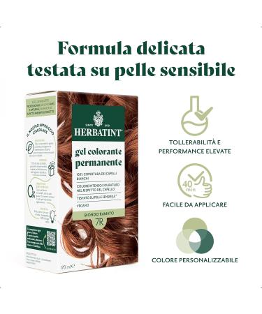  Herbatint Herbatint Permanent Hair Color Gel 7R Copper Blonde - 170 ml | Ammonia-Free 100% Gray Coverage | For Sensitive Skin with 8 Natural Organic Extracts - Buy Online on GoSupps.com