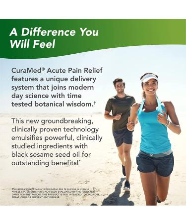 Terry Naturally CuraMed Acute Pain Relief 60 Liquid Gels - BCM-95 Curcumin Boswellia - Fast Dissolving - Non-GMO - Buy Online on GoSupps.com