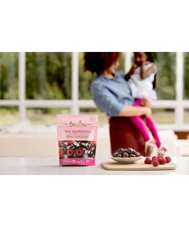 Tru Fru Raspberry Dark Chocolate Covered Freeze-Dried Raspberries 6ct Pack - 4.2oz - 24 Servings - Buy Online on GoSupps.com