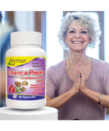 Arymar Chanca Piedra with Cranberry Herbal Support for Urinary Wellness & Kidney Function (60 Capsules) 60 Count (Pack of 1) - Buy Online on GoSupps.com