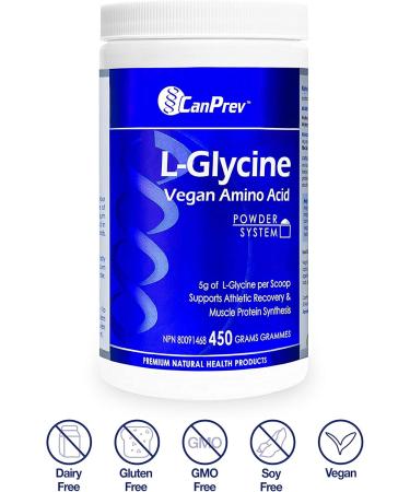 CanPrev L-Glycine Vegan Amino Acid | 450g Powder l Essential For Effective Athletic Recovery l Pure L-Glycine l Help Relax Brain Activity - Buy Online on GoSupps.com