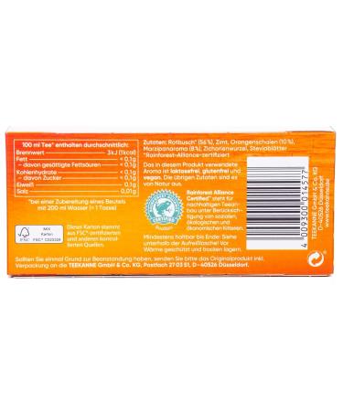 Teekanne Kaminabend Rooibos Tea - Orange-Cinnamon & Marzipan Aroma 12 Pack (240 Tea Bags) - International Shipping Available - Buy Online on GoSupps.com