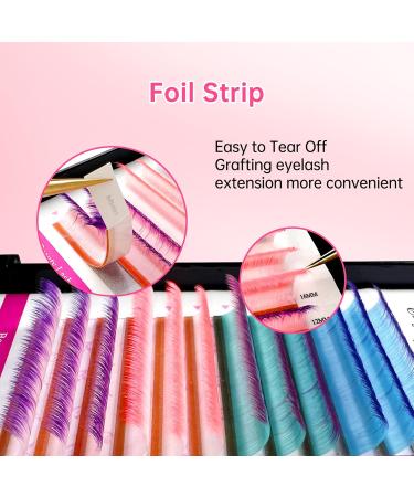 DIY Colored Gradient Lash Extensions 4 Colors Easy Fan 0.07mm D Curl 12mm 14mm 16mm Rainbow Eyelash Faux Mink Volume Eyelashes for Home and Salon Use Beauty7 - Buy Online on GoSupps.com