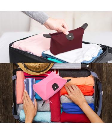 8 Multicolor Dumpling Shaped Nylon Cosmetic Bag - Foldable Travel Bag for Women | Best Shopping Bag - Buy Online on GoSupps.com