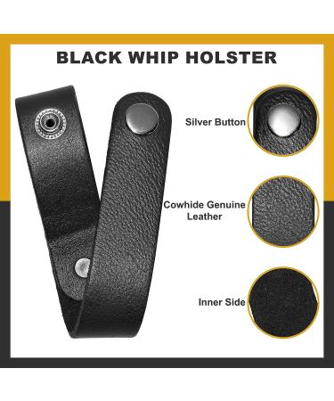 Ardour Crafts Genuine Leather Whip Holster - Black Handmade Holder for Riding Whips & Crops - Buy Online on GoSupps.com