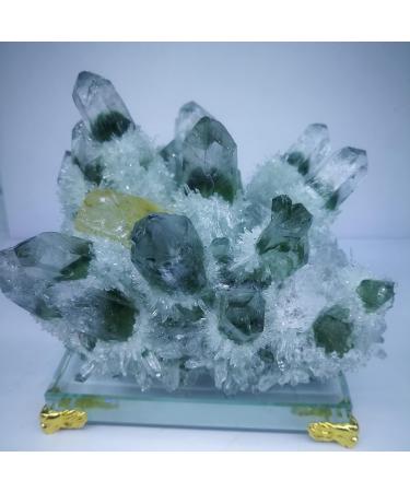 Natural Crystal Rough Natural Crystal Natural Green Ghost Phantom Quartz Crystal Cluster Rock Stones and Crystals Specimen Home Deco - Buy Online on GoSupps.com