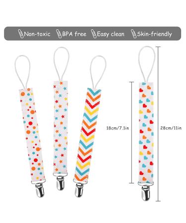 High-Quality Cotton Pacifier Chains for Newborns - 4 Pack | Stylish & Durable Baby Pacifier Bands for Girls & Boys - Buy Online on GoSupps.com