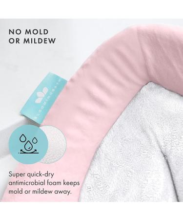 Blooming Bath Lotus - Plush Minky Baby Sink Cushion | Original Washer-Safe Flower Seat for Newborns in Pink/White/Gray - Buy Online on GoSupps.com
