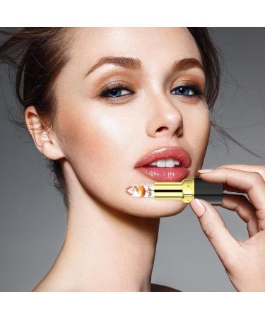 Crystal Jelly Flower Lipstick Set Flower Color Changing Lipstick Long Lasting Nutritious Lip Balm Lips Temperature Color Changing Lip Balm Glossy Change - Buy Online on GoSupps.com