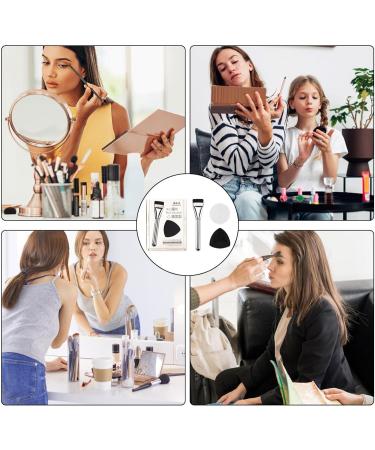 Cosmetic Applicator - Thin Brushes with Sponge Tip and High Makeup Brush Sets Base Brush Super Slim Foundation Brush with Flat Head and Sponge Blending Brush for Liquid Fo - Buy Online on GoSupps.com
