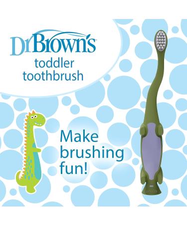 Dr. Brown s Dinosaur Toddler Toothbrush Green 1 Pack Green Dinosaur - Buy Online on GoSupps.com