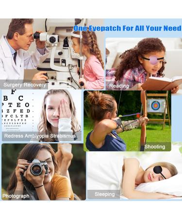 Fezog 4PCS Adjustable Eye Patches for Adults & Kids | Amblyopia Lazy Eye Treatment | Right & Left Eye Black Patches - Buy Online on GoSupps.com