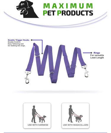 Police style dog training lead 6ft Multiple colours (Blue) - Buy Online on GoSupps.com