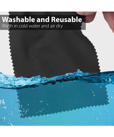 15 Pack Microfiber Cleaning Cloths - Fosmon 6x7 inch for Eyeglasses, LCD Screens, Cameras, Laptops, Smartphones, Tablets & More - Buy Online on GoSupps.com