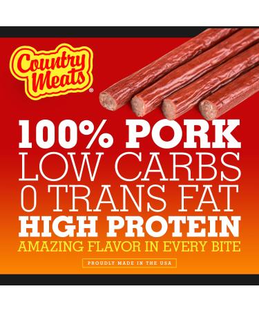 Country Meats Sweet Annie Brown Meat Sticks - 10 Sticks, 0 Trans Fat, Low Carb, High Protein, Keto Snack, Keto Friendly - Buy Online on GoSupps.com