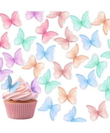 TIESOME Lot de 48 papillons comestibles pour d coration de g teau d coration de g teau aux couleurs vives pour mariage anniversaire f te sur le th me des fleurs jeux de princesse (multicolore 1) - Buy Online on GoSupps.com