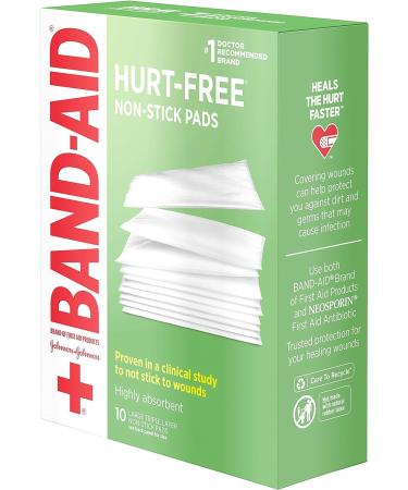 Band-Aid First Aid Nonstick Pads 3X4 in - Pack of 10 - Buy Online on GoSupps.com