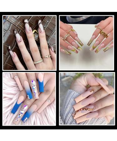 240 Pieces Transparent Nail Tips - Extra Long Half Cover Square Acrylic Tips for DIY Nail Art - 12 Sizes - Perfect for E-commerce International Shipping - Buy Online on GoSupps.com