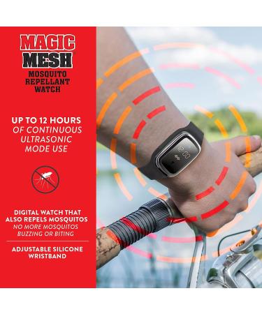 Magic Mesh Bug Repellant Watch - Ultrasonic Mosquito Repellent Bands - Adjustable Silicone Wristband - Buy Online on GoSupps.com