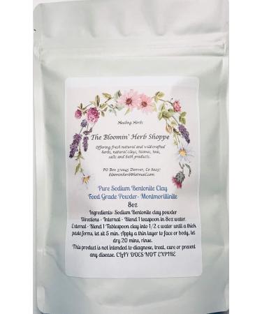 Bentonite Clay Montmorillonite Fine Powder 8oz NATURAL FOOD GRADE POWDER Detoxification White Label Premium Herbs & Spices (Montmorillinite) by White Label Premium Herbs and Spices