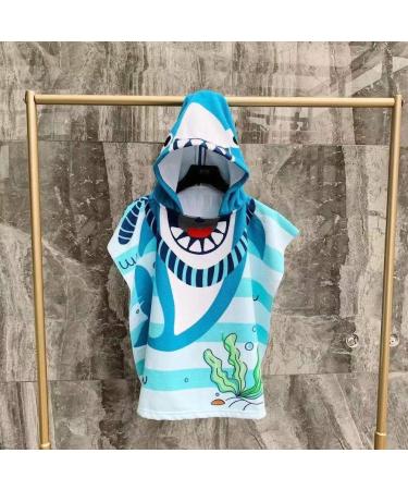 Supgomax Hooded Bathing Poncho for Kids | Cartoon Shark Towel | Absorbent Beach & Shower Hooded Bath Towel for Children - Buy Online on GoSupps.com