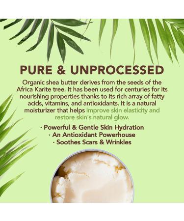 100% Raw Organic African Shea Butter Bar - Hydrating Body Moisturizer for Skin & Hair - 8oz (1 Pack) - Buy Online on GoSupps.com