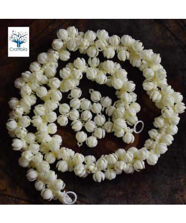 Real Jasmine Fragrance Artificial Jasmine Garland 90 cm - Hair Accessory for Women/Girls (Cream Color) - Buy Online on GoSupps.com
