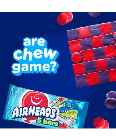 Airheads Candy Assorted Flavors, 5 Full Size Bars per Pack, Box of 18 Packs - Buy Online on GoSupps.com