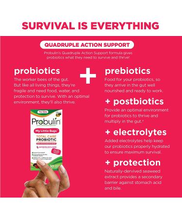 Probulin My Little Bugs Probiotic for Kids - Watermelon 30 Chewable Tablets - Buy Online on GoSupps.com