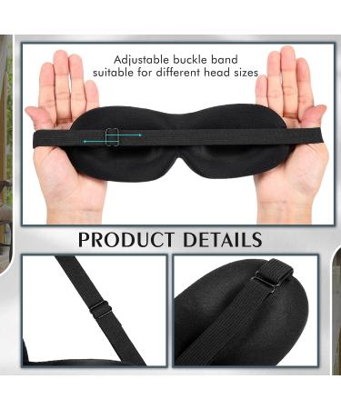 Bonuci 12 Pack Sleep Mask Blackout 3D Eye Mask - Ultralight Night Blindfold for Men Women | Adjustable Strap for Travel, Side and Back Sleepers - Purple Black Blue - Buy Online on GoSupps.com