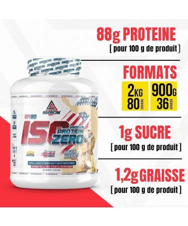 Premium Iso Zero | Prot ine de lactos rum | Aide augmenter votre masse musculaire | Faible en glucides | 0% Sucres (2 kg Vanille) Vanille 2 kg - Buy Online on GoSupps.com