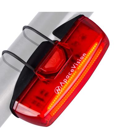 Bike Tail Light USB Rechargeable by Apace - Super Bright 100 Lumens LED Bicycle Rear Light Easily Clips on as a Red Taillight for Optimum Cycling Safety