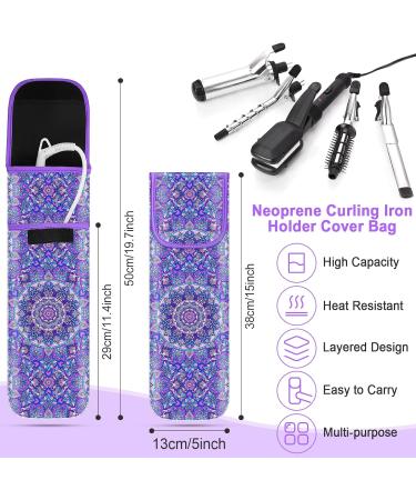 Shappy 2-Piece Heat Resistant Flat Iron Case & Travel Bag | Neoprene Curling Iron Holder - Mandragora - Buy Online on GoSupps.com