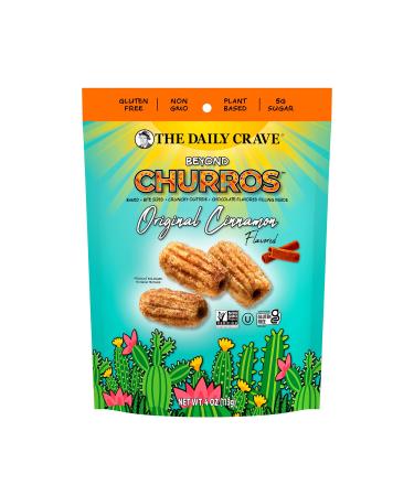 The Daily Crave Beyond Churros, Cinnamon, 4 Oz (Pack Of 6) Plant Based Protein, Dairy and Soy-Free, Gluten-Free, Non-GMO, Vegan, Multigrain Cinnamon 4 Ounce (Pack of 6)
