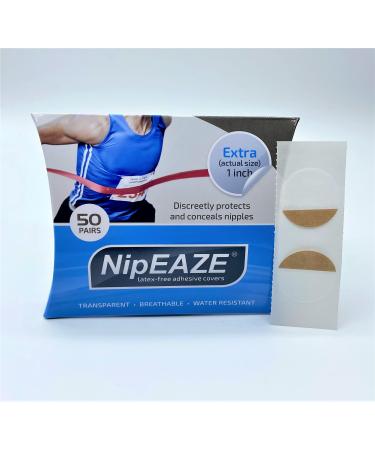 NipEaze - Value Pack - The Original Transparent Nip Protector - 62pairs .75inch or 50pairs 1inch - Nipple Chafing Prevention Regular - 62pairs