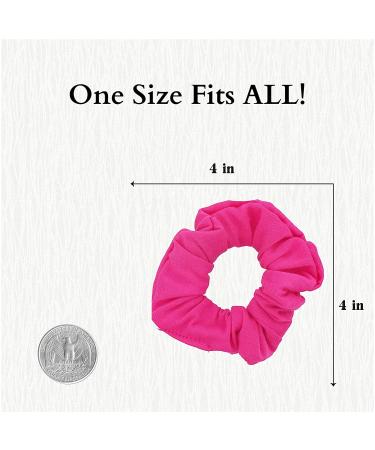 Set of 2 Hot Pink Solid Scrunchies - Stylish Hair Accessories - Buy Online on GoSupps.com
