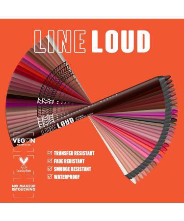 NYX Professional Makeup Line Loud Lip Liner - Longwear Pigmented Pencil with Jojoba Oil & Vitamin E | Make A Statement 0.04 oz - Shop Internationally - Buy Online on GoSupps.com