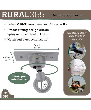 Rural365 Heavy Duty 1 Ton Tire Swing Swivel Hanger Kit - 360 Degree Spinner | Swing Hardware Hook Ball Joint Mount - Buy Online on GoSupps.com