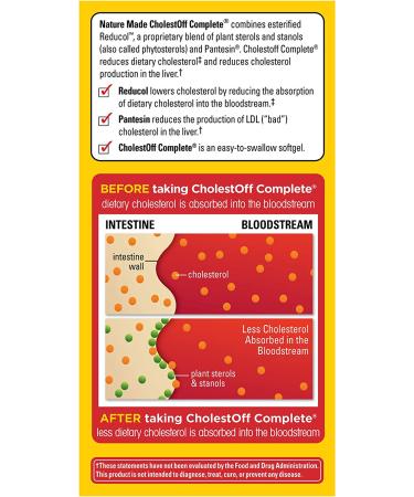 Buy Nature Made CholestOff Complete - 120 Softgels for Heart Health Support - Buy Online on GoSupps.com