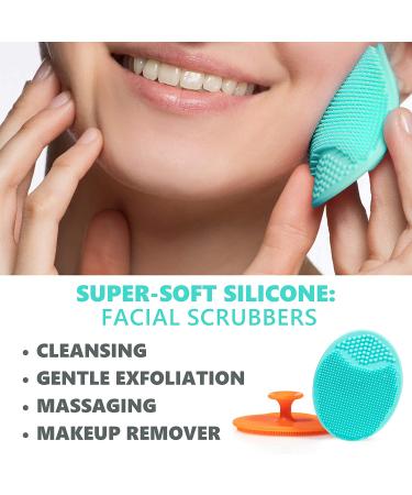 Dylonic Exfoliating Brush Set for Razor Bumps & Ingrown Hair - Silicone Face Scrubbers for Face & Body, Ideal for Dry Brushing - Buy Online on GoSupps.com