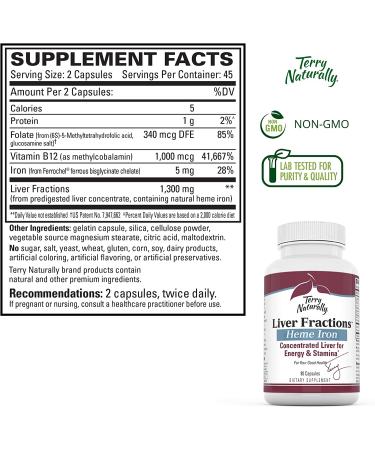 Terry Naturally Liver Fractions - 90 Capsules for Optimal Liver Health - Buy Online on GoSupps.com