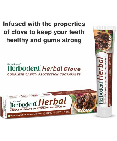 Herbodent Herbal Clove Toothpaste - 6.53 oz Pack of 1 | Natural Herbs - Clove Babool Bakul and More | Daily use Toothpaste 6.53 Ounce (Pack of 1) - Buy Online on GoSupps.com