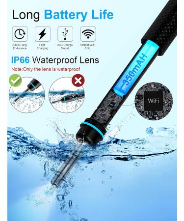 Wireless Earwax Remover Tool with Camera - Ear Wax Remover Endoscope for iOS & Android | LED Light Ear Cleaner - Buy Online on GoSupps.com