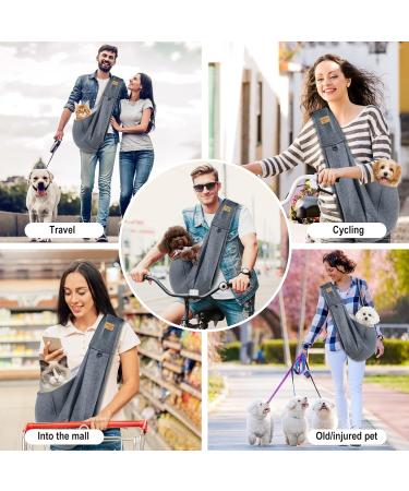 Vrbabies Dog Carrier Bag for Small Dogs | Adjustable Thick Shoulder Straps - Dark Gray - Buy Online on GoSupps.com