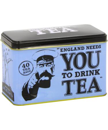 New English Teas England Needs You Tea Tin - 40 English Afternoon Teabags - 40 Count - Buy Online on GoSupps.com